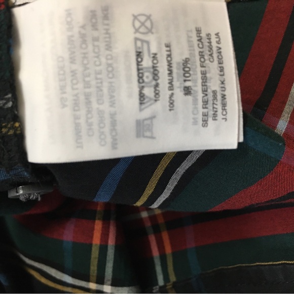 J Crew 100% Cotton Perfect Button Down 2 Tartan Plaid Professional Workwear - Picture 15 of 16